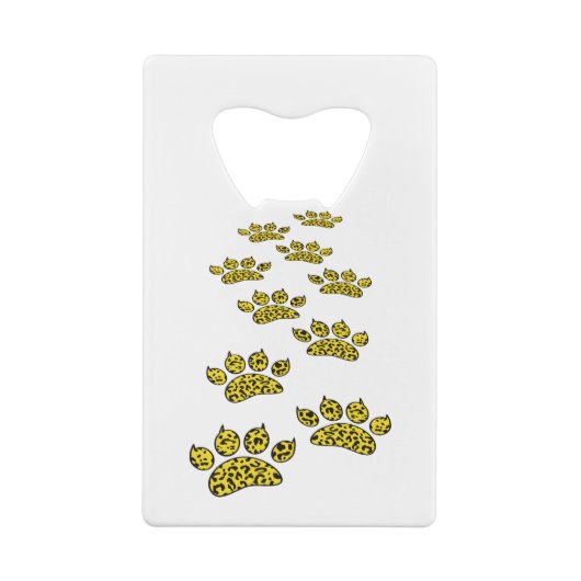 Leopard Paw Print Geldbeutel Flaschenöffner (Rückseite)