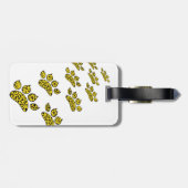 Leopard Paw Print Luggage Tag Gepäckanhänger (Rückseite horizontal)