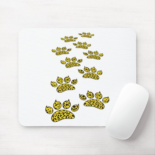 Leopard Paw Print Mousepad (Mit Mouse)