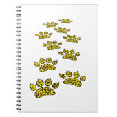Leopard Paw Print Notizblock (Vorderseite)