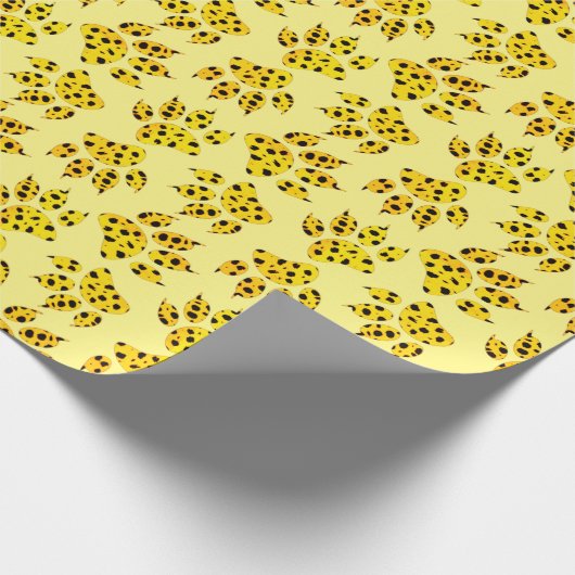 Leopard Paw Print Pattern Geschenkpapier (Ecke)