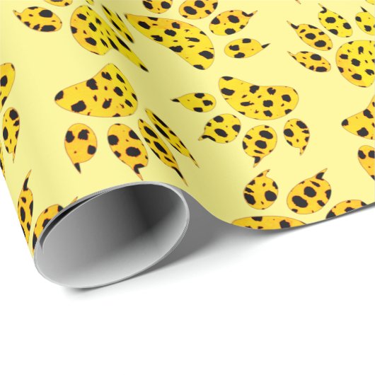 Leopard Paw Print Pattern Geschenkpapier (Rolleneckpunkt)
