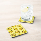 Leopard Paw Print Pattern Getränkeuntersetzer (Rechte Seite)