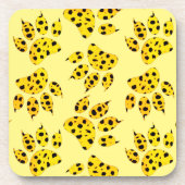 Leopard Paw Print Pattern Getränkeuntersetzer (Vorderseite)
