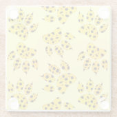 Leopard Paw Print Pattern Glasuntersetzer (Rückseite)