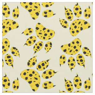 Leopard Paw Print Pattern Stoff