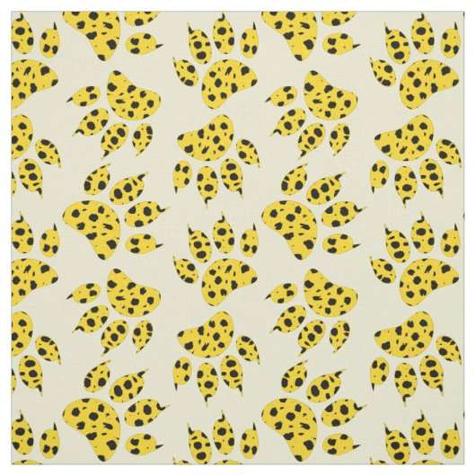 Leopard Paw Print Pattern Stoff (Muster)