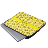 Leopard Paw Print Patterns Name hinzufügen Laptopschutzhülle (Vorne Knopf)