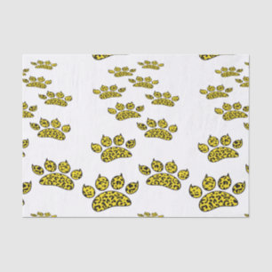 Leopard Paw Print Seidenpapier