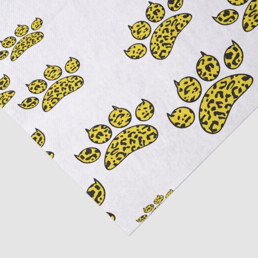 Leopard Paw Print Seidenpapier (Ausschnitt)