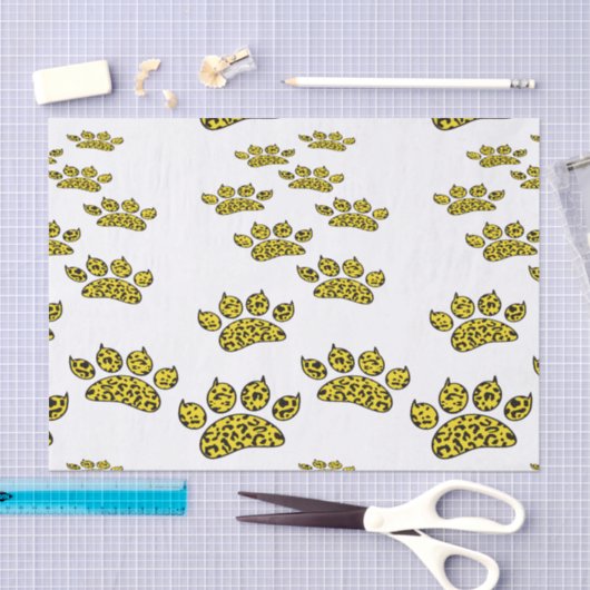 Leopard Paw Print Seidenpapier (Handwerk)