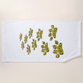 Leopard Paw Print Strandtuch (Vorderseite)