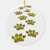 Leopard Paw Print Thread Keramik Ornament (Hinten)