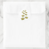 Leopard Paw Print Thread Runder Aufkleber (Tasche)