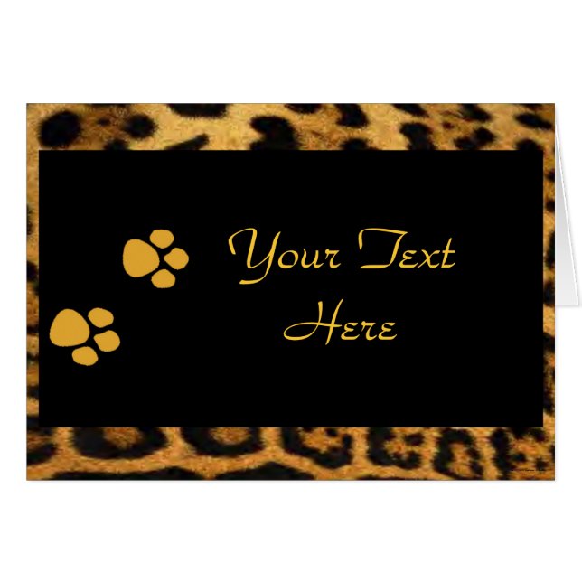 Leopard Paws Card (Vorderseite (Horizontal))