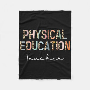 Leopard Pe Lehrer Ck Zur Schule Sportunterricht Fleecedecke