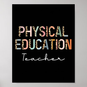 Leopard Pe Lehrer Ck Zurück Zur Schule Sportunterr Poster
