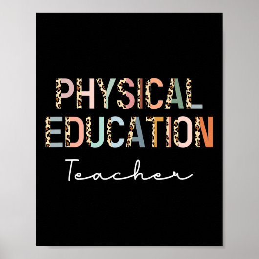 Leopard Pe Teacher Zurück zur Physikalischen Bildu Poster (Vorne)