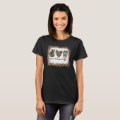 Leopard Peace Liebe Coffee Hippie T-Shirt (Vorne ganz)