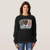 Leopard Peace Liebe Nail Boss Nail Tech Nail Techn Sweatshirt (Vorne ganz)