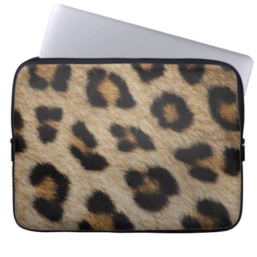Leopard-Pelz-Beschaffenheits-Muster Laptopschutzhülle (Vorderseite)