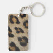 Leopard-Pelz-Beschaffenheits-Muster Schlüsselanhänger (Rückseite)