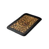 Leopard-Pelz-Blick Badematte (Schrägansicht)