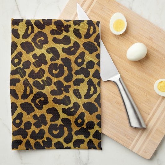 Leopard-Pelz-Druck-Tier-Muster Handtuch (Viertel Falte)