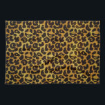 Leopard-Pelz-Druck-Tier-Muster Handtuch<br><div class="desc">Diese modischen Geschirrtücher kennzeichnen ein bekleckstes Leoparddruckmuster mit schwarzen Tierstellen auf einem Orange-gelbgoldpelzhintergrund. Bringen Sie die wilde Katze in Ihnen mit diesem coolen katzenartigen Entwurf heraus. Er ist,  Vorlage sucht Tierliebhaber das perfekte mutige. Karo unser Geschäft für zusammenpassende Einzelteile.</div>
