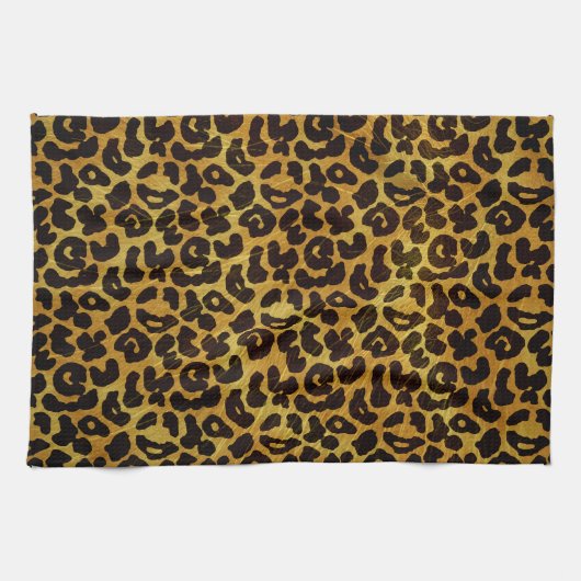 Leopard-Pelz-Druck-Tier-Muster Handtuch (Horizontal)