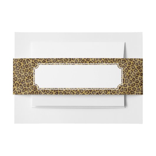 Leopard-Pelz Einladungsbanderole (Vorderseite Beispiel)