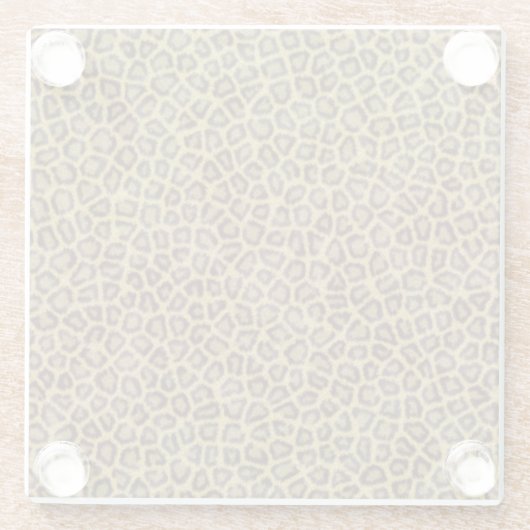 Leopard-Pelz Glasuntersetzer (Rückseite)