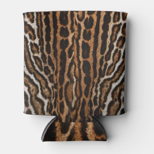Leopard Pelz Hintergrund Vintage Textur Dosenkühler (Vorderseite)