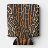 Leopard Pelz Hintergrund Vintage Textur Dosenkühler (Rückseite)