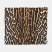 Leopard Pelz Hintergrund Vintage Textur Fleecedecke (Vorderseite (Horizontal))