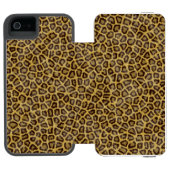 Leopard-Pelz Incipio iPhone Geldbeutel-Hülle (Folio Geöffnet)