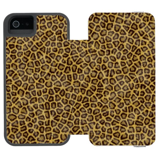 Leopard-Pelz Incipio iPhone Geldbeutel-Hülle (Folio Geöffnet)
