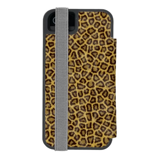 Leopard-Pelz Incipio iPhone Geldbeutel-Hülle (Folio Rückseite)