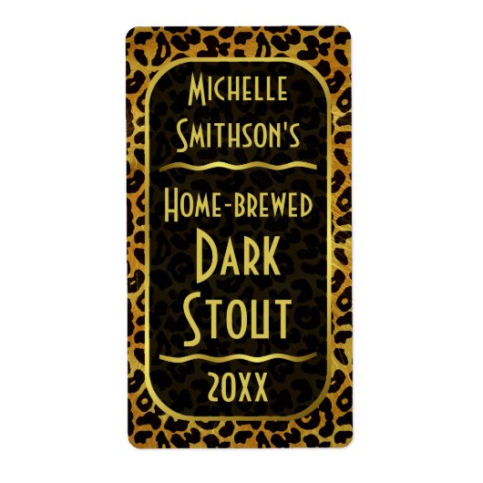 Leopard Pelz Print individuell anpassbare Bierbrau (Vorne)