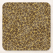 Leopard-Pelz Rechteckiger Pappuntersetzer (Vorderseite)