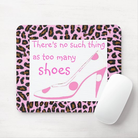 Leopard-Pelz und Designer-hoher Absatz ShoesPink Mousepad (Mit Mouse)