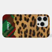Leopard Pelz und Urlaub Kariert iPhone Hülle (Rückseite (Horizontal))