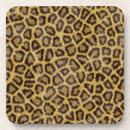 Leopard-Pelz Untersetzer (Vorderseite)