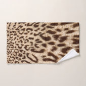Leopard-Pelzdesign mit Namen Badhandtuch Set (Handtuch)