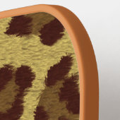 Leopard-Pelzdruck mit Personalisierung Pickleball Schläger (Linke Seite)