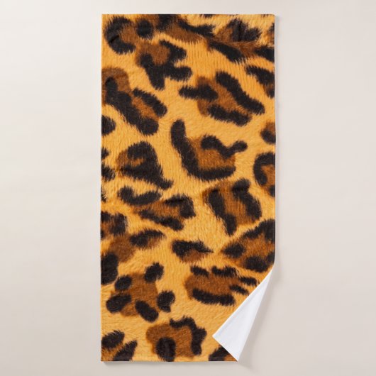 Leopard-Pelzmuster Badehandtuch (Badehandtuch)
