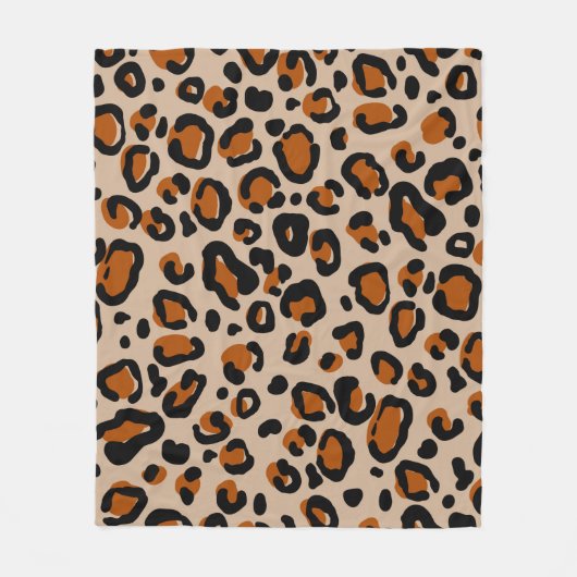 Leopard-Pelzmuster Fleecedecke (Vorderseite)