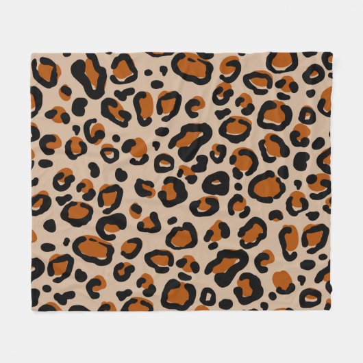 Leopard-Pelzmuster Fleecedecke (Vorderseite (Horizontal))
