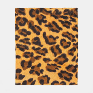 Leopard-Pelzmuster Fleecedecke