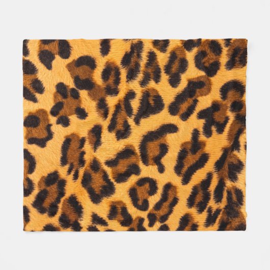 Leopard-Pelzmuster Fleecedecke (Vorderseite (Horizontal))